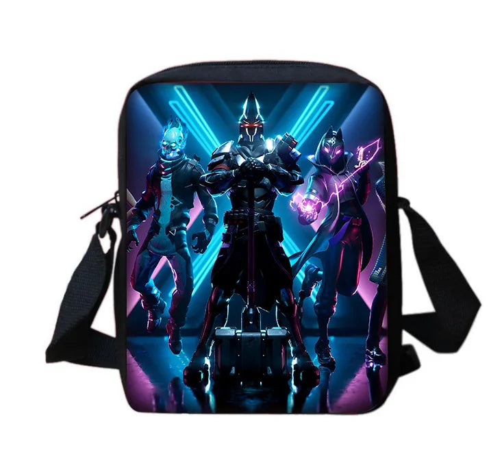 Borsa messenger a tracolla con stampa Game Boy Girls, design per bambini-F-FortniteS, borsa casual a mano per uomo e donna, porta telefono, borsa shopping