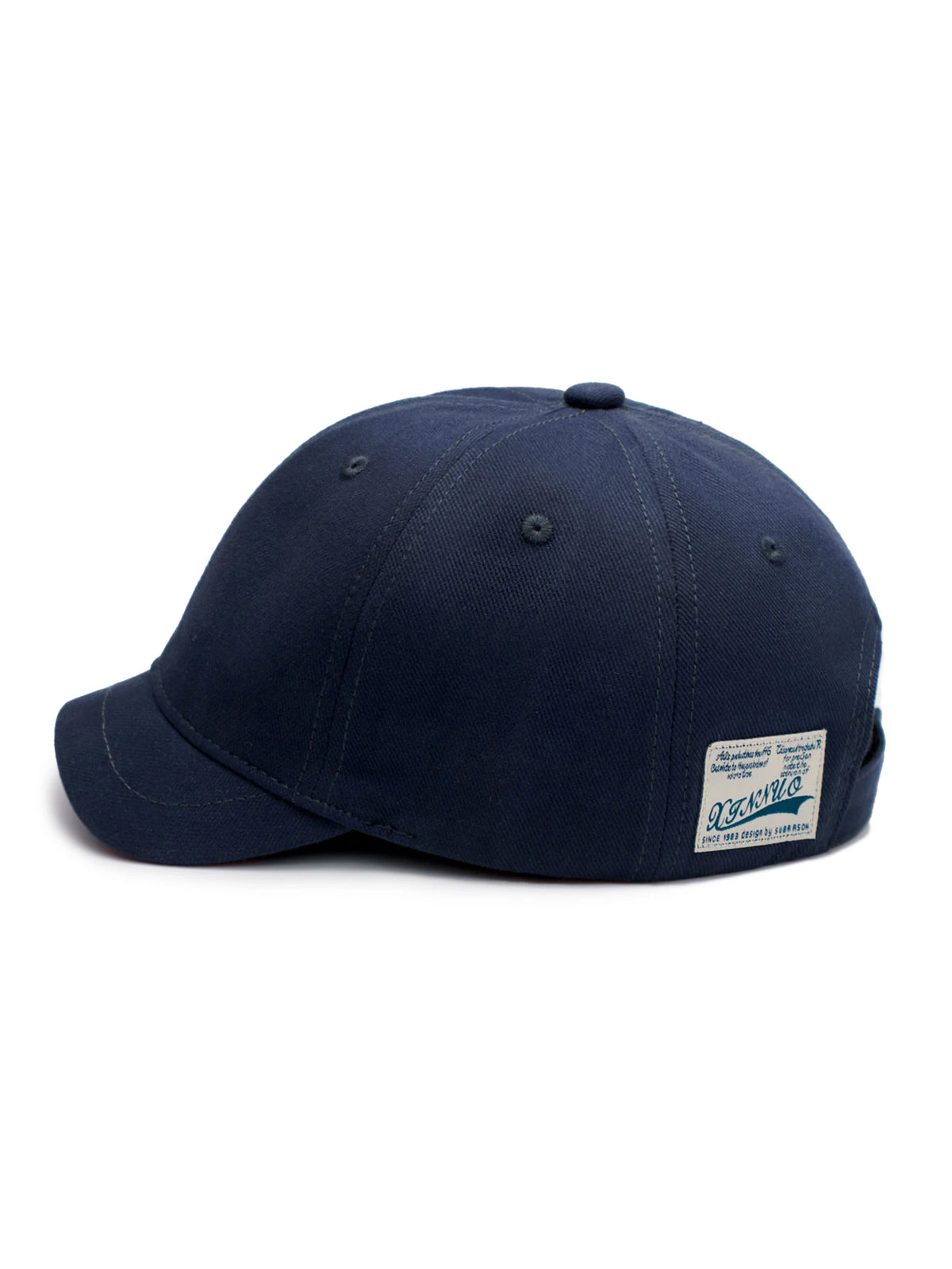 Baseballkasket i bomuld med kort skygge til mænd og kvinder, casual vintage-stil, justerbar „dad hat“ i trucker-stil, lavprofil-kasketter med nylonlukning