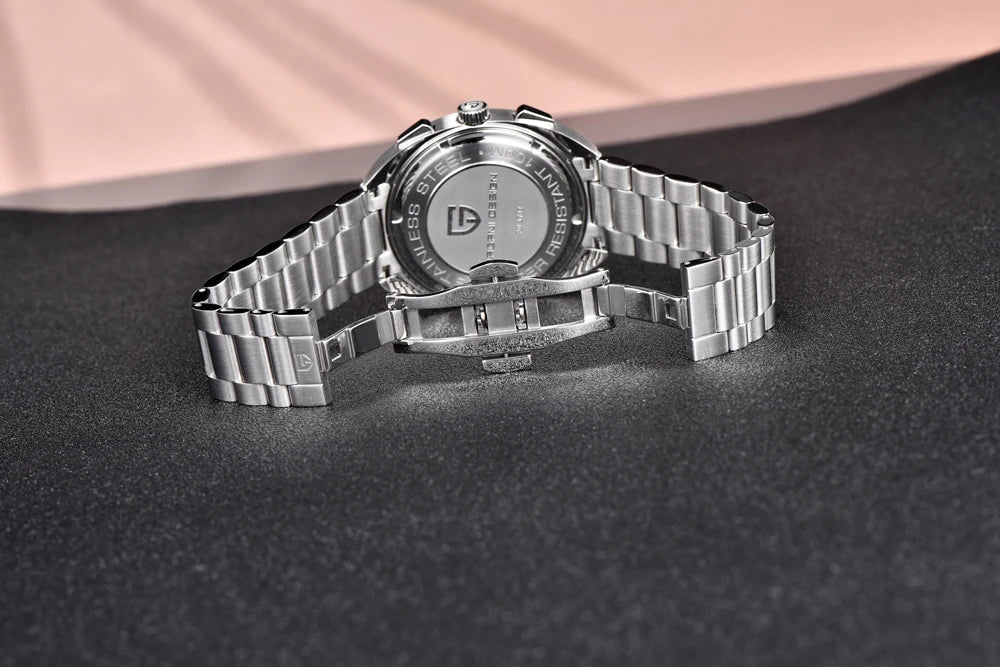 PAGANI DESIGN 2026 Retro Luxury Men's Quartz Watches Sports Chronograph VK63 Watch For Men AR Sapphire Waterproof Leather Clock