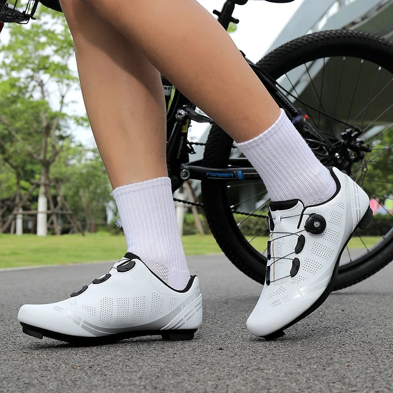 Zapatillas de ciclismo de montaña para hombre MTB, transpirables, antideslizantes, de alta dureza, aptas para carreras en carretera al aire libre y rutas de montaña off-road 37-46