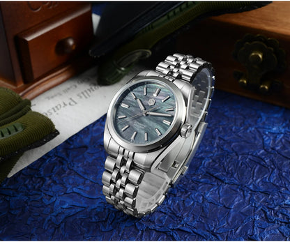 San Martin 39mm MOP Dial Sport Gada Watch Luxury Dress Men Miyota 90S5 Automatic Mechanical Wristwatch Waterproof 100m SN0144