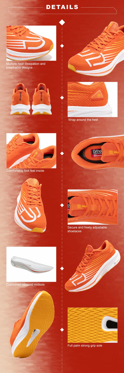 Baasploa Scarpe da running professionali da uomo, leggere e traspiranti, scarpe sportive da jogging da donna con piastra in carbonio, sneakers antiscivolo