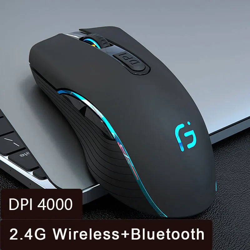 Wireless Mouse Rechargeable Bluetooth Silent Ergonomic Computer 2400 DPI For iPad Mac Tablet Macbook Air Laptop PC Gaming Office