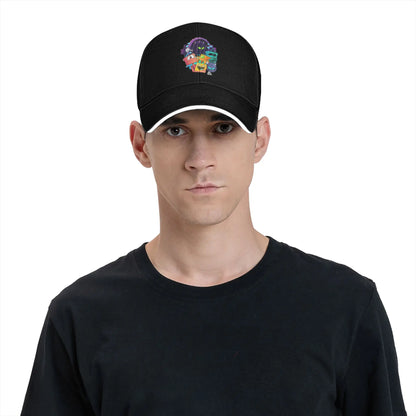 Geometry Gaming Cube Dash Baseball Caps Hip Hop Extreme Demon Sandwich Cap Unisex Style Adjustable Dad Hat Running Golf