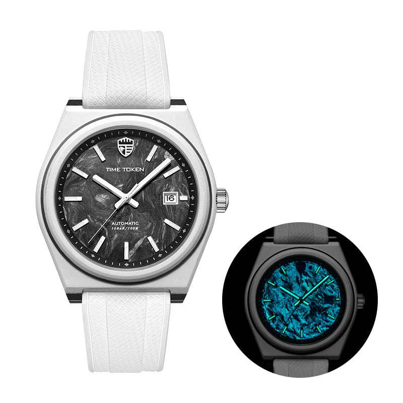 Carbon Fibre Luminous 40mm Automatic Watch Luxury 100m Waterproof Diver Watches automatic Men Watch Japan Miyota 8215 Movement