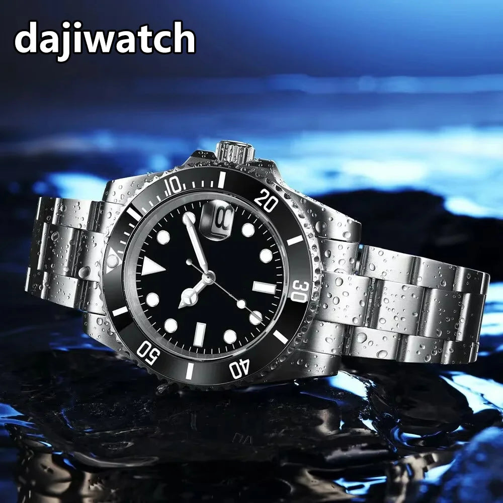 DIY Custom Automatic Watch Logo for Men High Quality NH35 Diving Mechanical Watches Sapphire Waterproof Ceramic Bezel 120 Click