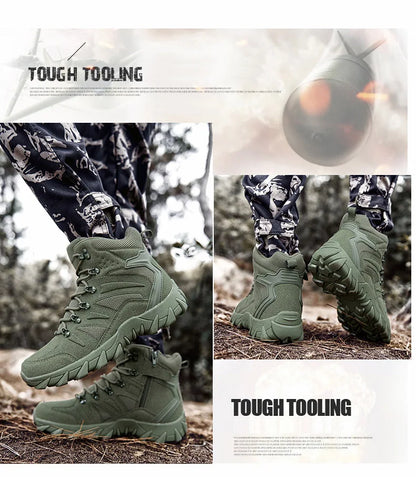 Verbeterde tactische gevechtstrainingslaarzen voor heren, outdoor camping, slijtvast, snelle respons, wandelschoenen, vissen, jagen, sneakers voor mannen