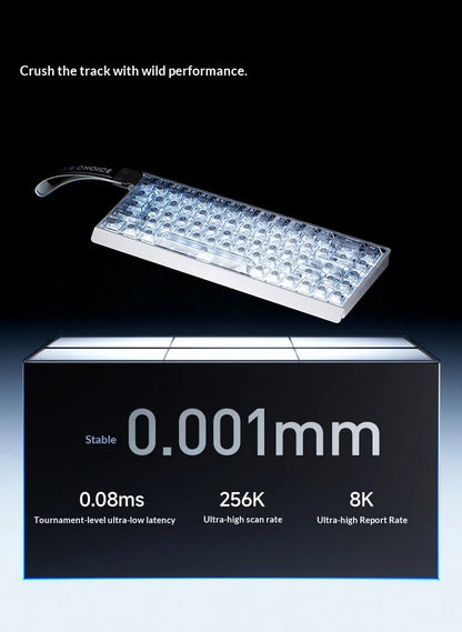 MCHOSE ACE68 V2 Gaming Keyboard Hall Effect 0.001MM RT 8kHz Polling Rate Hot Swappable Support 16K/128K/256K Scan Rate RGB DKS