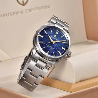 PAGANI DESIGN 40MM Meteorite dial Men Quartz Watches Luxury Business 316L Stainless Steel 100M Waterproof Watch For Men clock