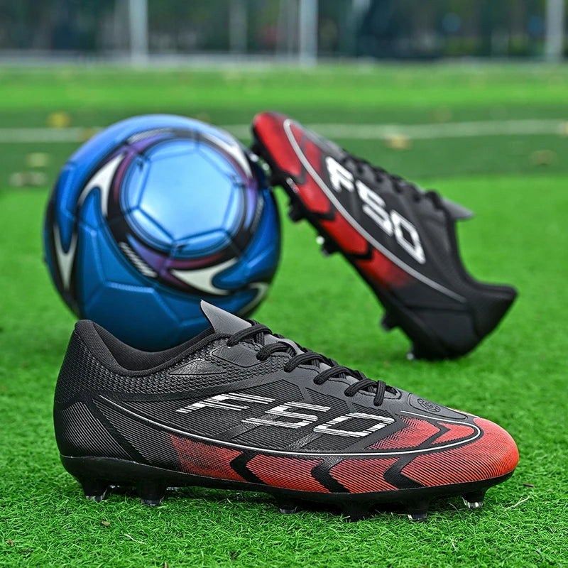 Nouvelles chaussures de football pour hommes, chaussures de sport ultralégères, chaussures de football pour matchs en plein air, futsal, haute cheville, respirantes, antidérapantes, de haute qualité