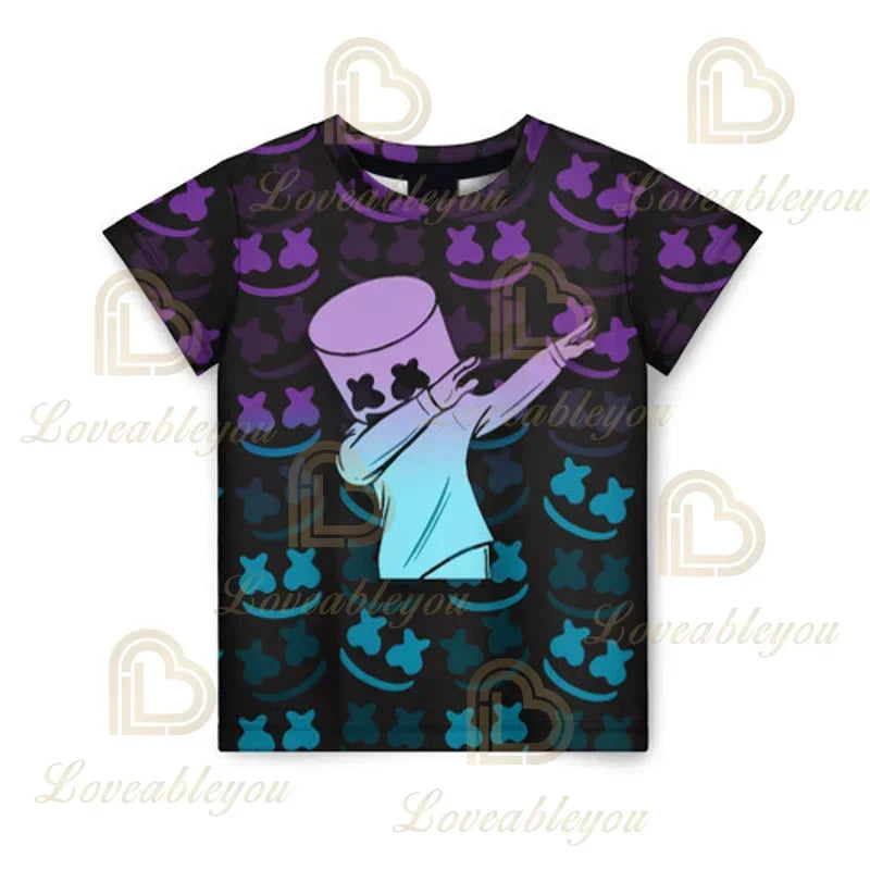 T-shirt Battle Royale 3D Fortnite da uomo e donna, ragazzi e ragazze, top cartoon Victory, abbigliamento teen, bambini, eroe del gioco, magliette e top
