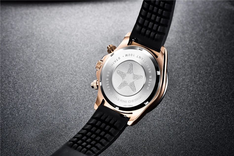 PAGANI DESIGN V2 40MM Meteorite dial Men Quartz Watches Sapphire Retro Chronograph  Waterproof Watch For Men Reloj0 hombr
