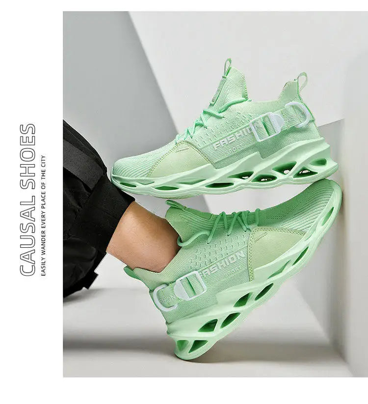 Modieuze paarse casual sneakers in de aanbieding voor dames en heren – Blade hardloopschoenen, grote maat 48, lichte ademende sportschoenen voor heren, mesh sneaker