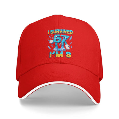 Unisex 8-års fødselsdag „I'm 8 Year Old Six Seven Bruh 6 7 Brainrot Meme Hat“ solbaseballkasketter Nye baseballkasketter Solcremehatte