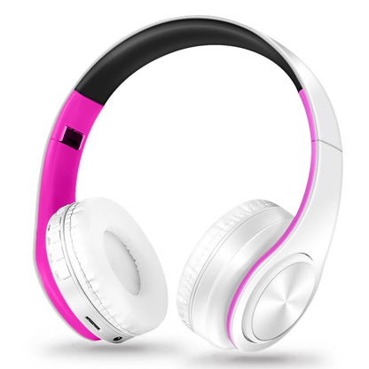 Men Gift Gold Wireless Headphones Bluetooth Earphone Stereo Headset Game with Build-in MIC with Universal for Android and iOS