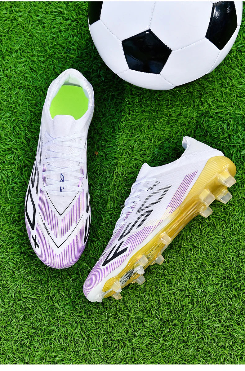 New Men Soccer Shoes Futsal Football Boots Sneakers Match Grass Cleats High-quality Non-Slip Indoor Hot-selling High-top Outdoor