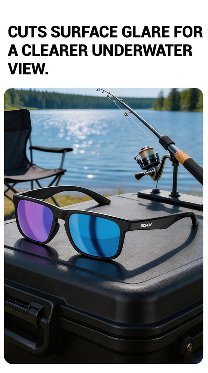 SCVCN Utomhus Polariserade Vattensport Strand Hav Plattform Fiske Cykling MTB Solglasögon Cykelsport Vandring Glasögon UV400