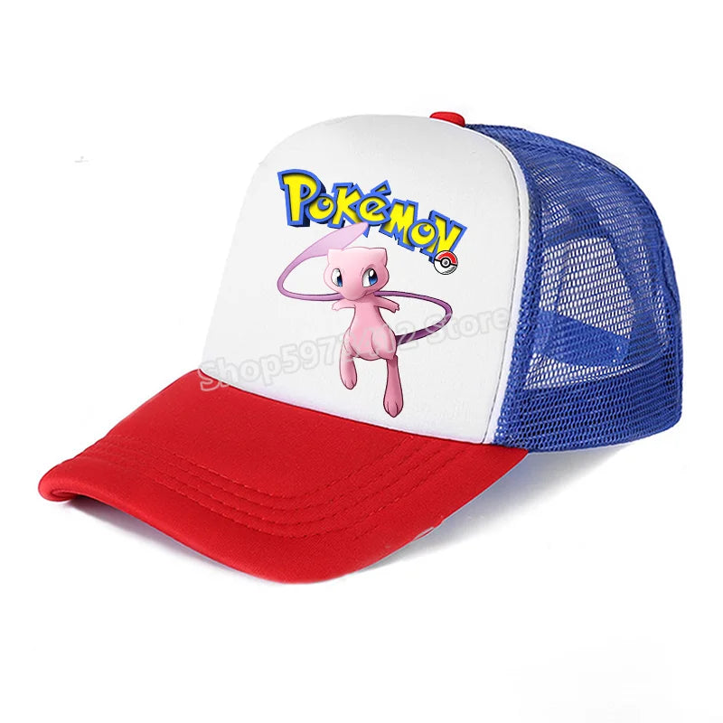 Pokémonová baseballová čepice Pikachu Charizard Gengar kreslená postavička čepice s kšiltem pro děti i dospělé letní outdoorová sportovní čepice pro chlapce ležérní módní čepice dárek