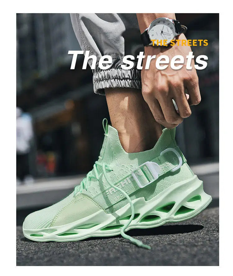 Modieuze paarse casual sneakers in de aanbieding voor dames en heren – Blade hardloopschoenen, grote maat 48, lichte ademende sportschoenen voor heren, mesh sneaker