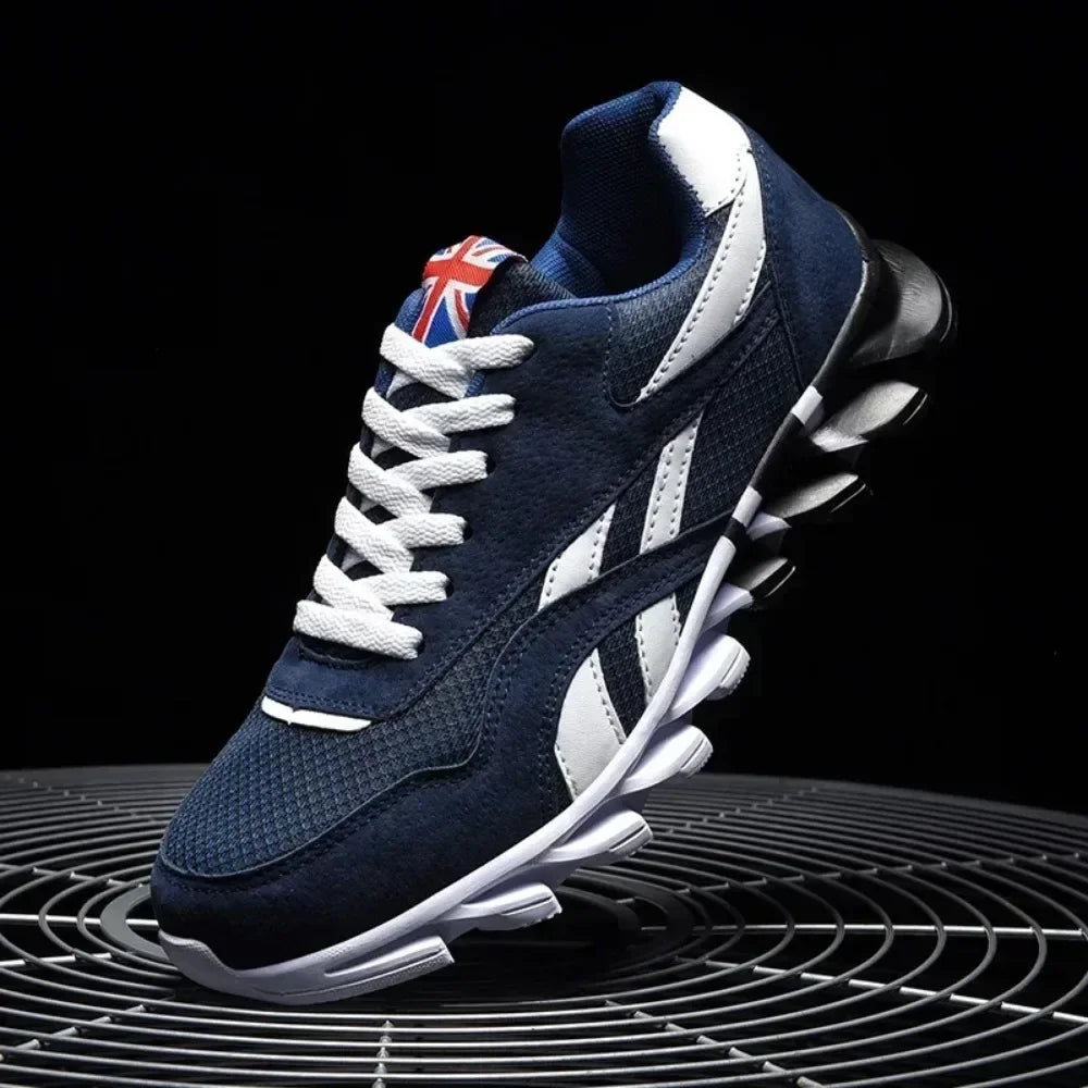 Brand Trend størrelse 46 47 48 slidstærke fitness-sneakers til mænd med støddæmpning, tyk sål og åndbare udendørs løbesko til mænd