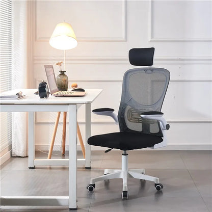 Chaise de Bureau Ergonomique et Confortable pour Étudiant, Tabouret à Dossier pour Gamer