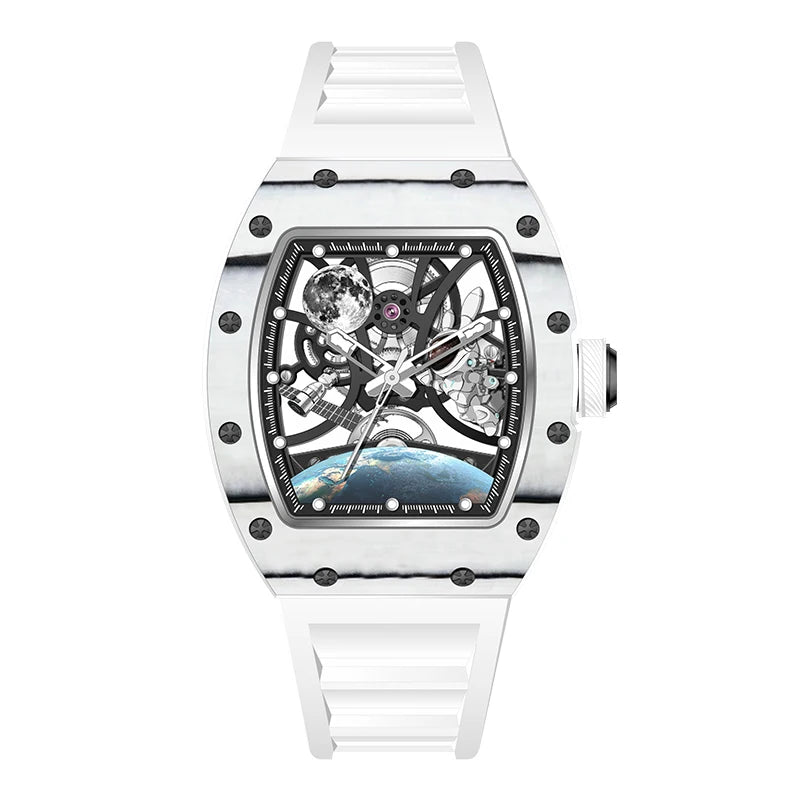 Automatic Mechanical Skeleton Watch Sports Premium Custom Logo Hollow Out Wristwatch for Active Lifestyle