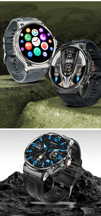 2026 New GPS Track Smart Watch Men 1.85-Inch HD AMOLED Screen 710 Mah Battery Sport Bluetooth Call Smartwatch For Android IOS