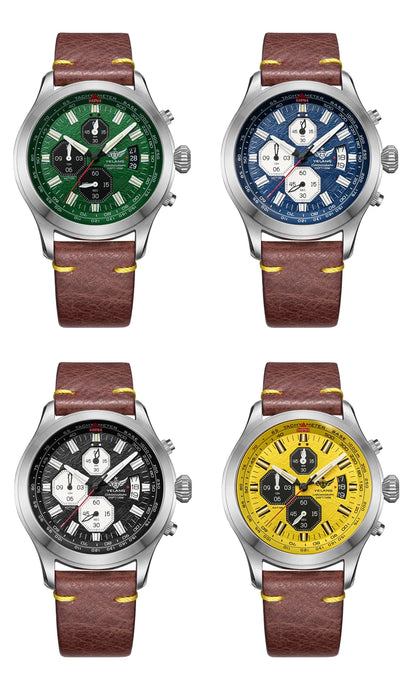 YELANG V1029S Men's Quartz Watch 42mm Japan OS10 Movement T100 Luminous 100M Waterproof Sports Military Style Watches Sapphire