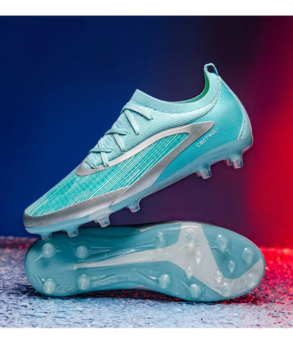 Nuove scarpe da calcio da uomo per esterno con tacchetti, traspiranti, antiscivolo, per adulti, scarpe sportive da calcio con tacchetti lunghi per allenamento, ragazzi e partite, confortevoli