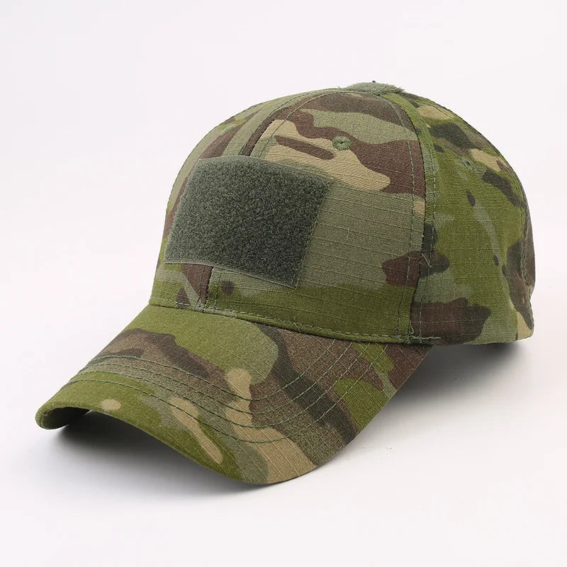 1 pz. Cappellini da baseball mimetici tattici da outdoor per soldati, da combattimento e paintball, cappellino regolabile, cappellini estivi con chiusura a scatto per uomo e donna