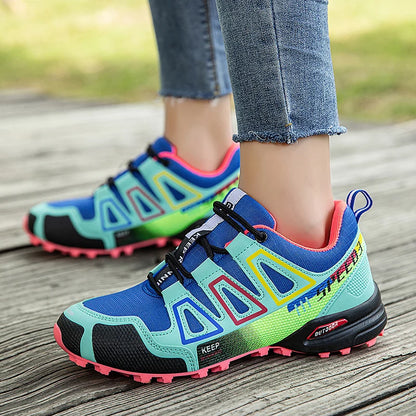 Scarpe da trekking da donna per attività outdoor, scarpe sportive da escursionismo, scarpe tattiche da caccia antiscivolo, scarpe da arrampicata traspiranti con lacci, ciclismo