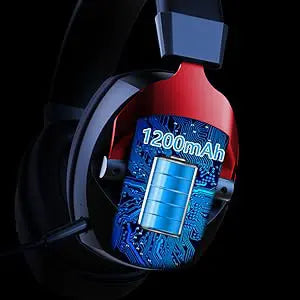 Wireless Gaming Headset with Detachable Noise Cancelling Microphone,2.4G Bluetooth-USB-3.5mm Wired Jack 3 Modes for Multi-device