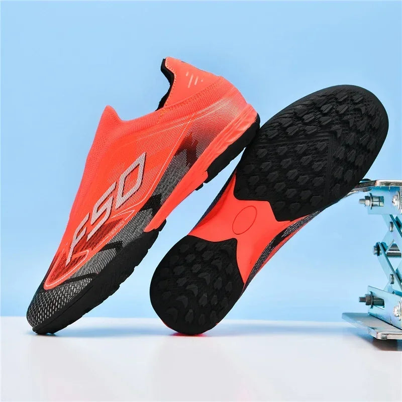 Nouvelles chaussures de football pour hommes, chaussures de futsal antidérapantes pour matchs en extérieur, chaussures de soccer ultralégères, chaussures de sport de haute qualité, chaussures à cheville haute et respira