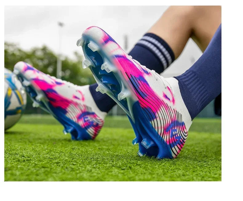 Nouvelles chaussures de football pour hommes, crampons, baskets de haute qualité, chaussures de football antidérapantes pour gazon, bottes de football pour garçons, chaussures de match d'extérieur très vendues, modèle m