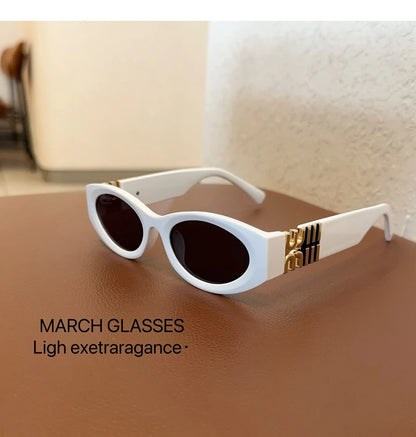 Divatos ovális napszemüveg nőknek és férfiaknak, trendi, menő napszemüveg hölgyeknek, utcai stílusú, retro prémium szemüvegek, Gafas De Sol UV400