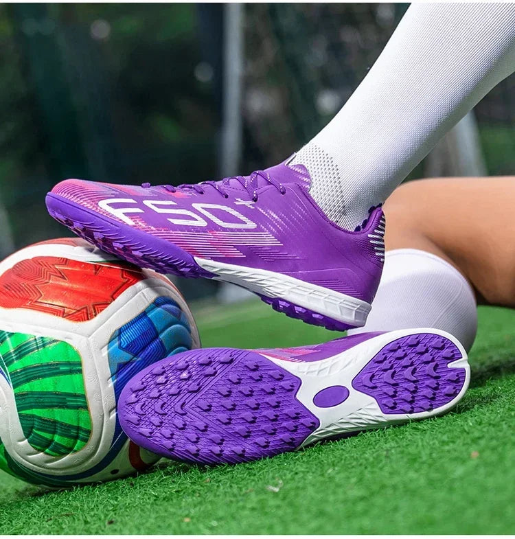 Nouvelles chaussures de football pour hommes, chaussures d'entraînement, baskets de match, chaussures de football pour terrain en herbe, chaussures de sport professionnelles antidérapantes, ultra-légères, unisexes.