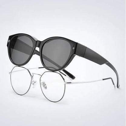 Fit Over Sunglasses for Driving Outdoor Activities Over Prescription Glasses for Myopia Unisex Style