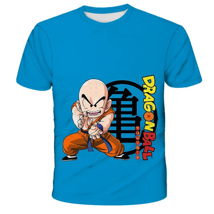 2026 Summer Anime Dragon Ball Z Super Saiyan Men's Clothing Kids CosPlay Goku T-shirt Japanese T-shirt Breathable Short Sleeves