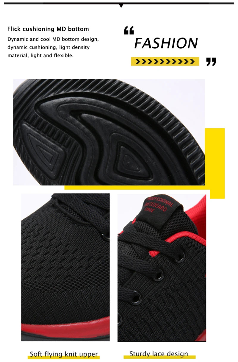 Men Women Knit Sneakers Breathable Athletic Running Walking Gym Shoes