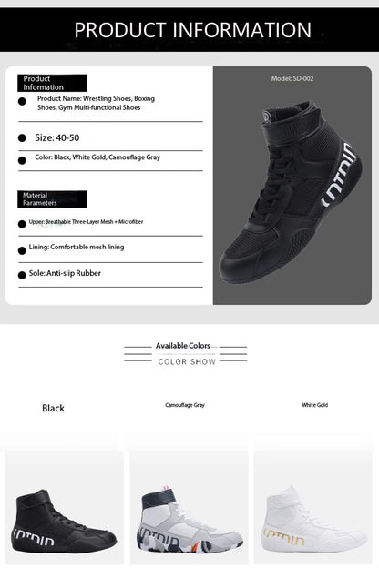 Nye store brydesko til mænd – åndbare boksesko i mesh, skridsikre og slidstærke sneakers, moderigtige casual sportssko af høj kvalitet