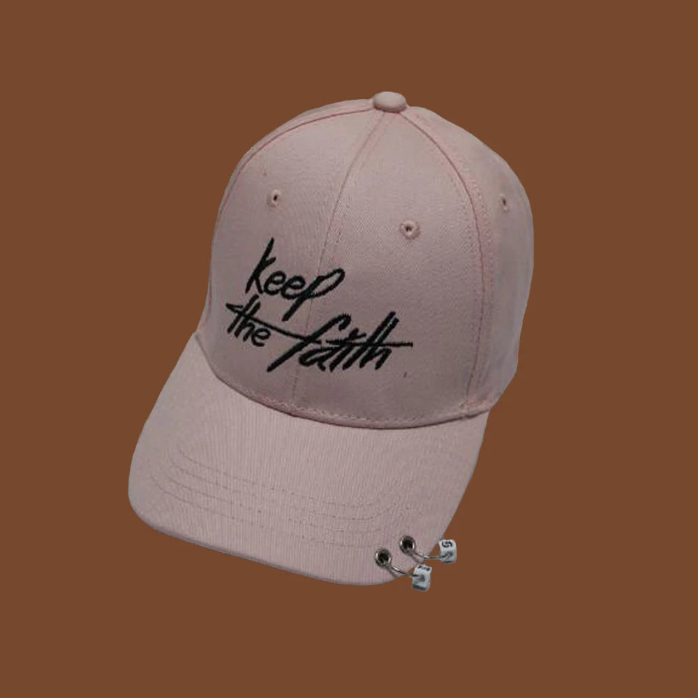 Kvinder Mænd Hip Hop K-pop Snapback-baseballkasket Ensfarvet med ring Sport Dans Rejse Elsker Far-kasket Kasketter Streetwear Justerbar