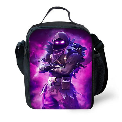 Child Hot Game F-FortniteS Insulated Large Capacity Bag for Boy Girl Student Outdoor Picnic Resuable Thermal Cooler Lunch Box