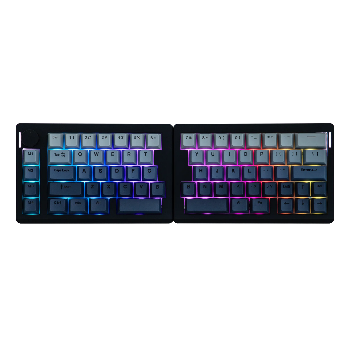 EPOMAKER Split70 QMK/VIA 70% Split Layout Wired/BT/2.4Ghz Wireless Mechanical Keyboard with Programmable Knob Mac Modifier