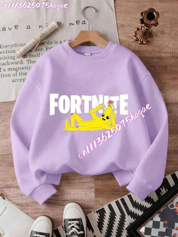 Nuove felpe Fortnite per bambini con cappuccio, stampa personaggi cartoon del gioco, top casual autunnali, abbigliamento invernale per bambini e neonati maschi