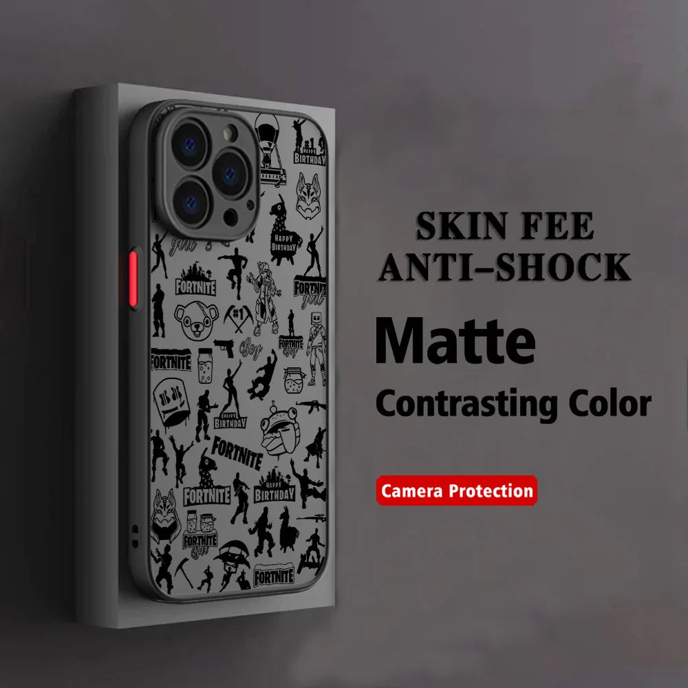 Hot Game F-Fortnites Phone Case For Xiaomi Redmi Note 14 13 12 12S 11 11S 10 10S 9T 9S 8 7 Pro Plus 4G 5G Matte Clear Back Cover