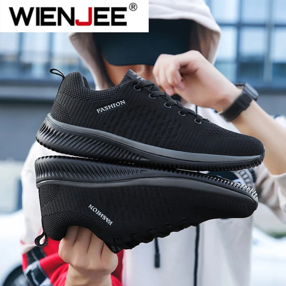 Gebreide hardloop- en wandelschoenen voor heren en dames, casual sneakers, ademende sportschoenen voor hardlopen, fitness en outdoor, lichtgewicht, maat 38-47