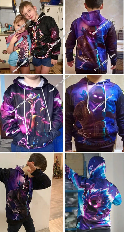 2025 New Fortnite Hoodies 3D Print Men's Hoodie Harajuku Long Sleeve Oversized Sweatshirt Man Hoodies Unisex Cosplay Clothing