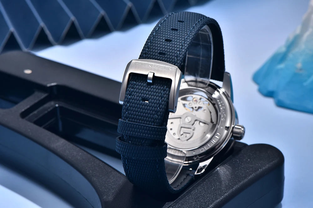 PAGANI DESIGN – Montre mécanique de luxe pour homme, 41 mm, verre saphir, bracelet en cuir, étanche, style pilote, avec tourbillon et phase de lune