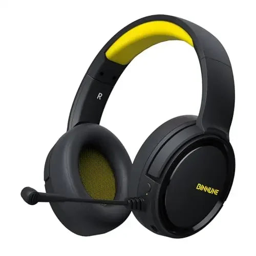 Bezprzewodowe słuchawki gamingowe BINNUNE 2,4 GHz BW02 z odchylanym mikrofonem, zestaw słuchawkowy Bluetooth dla graczy na PS5/4, PC, Mac, laptopy i komputery