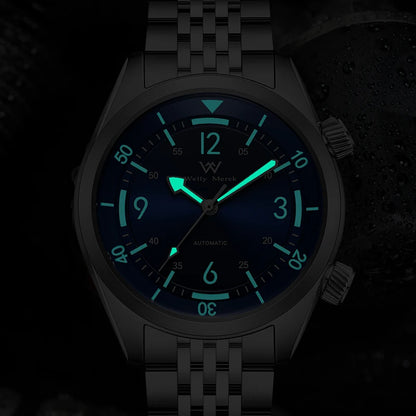 WM Watch Automatic Mechanical Watches Water Resistant Classic Casual Business Man Watch Welly Merck WM089M